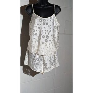 Vintage Cinema Etoile Floral Cami Shorts Pajama Set Sleepwear Loungewear Medium